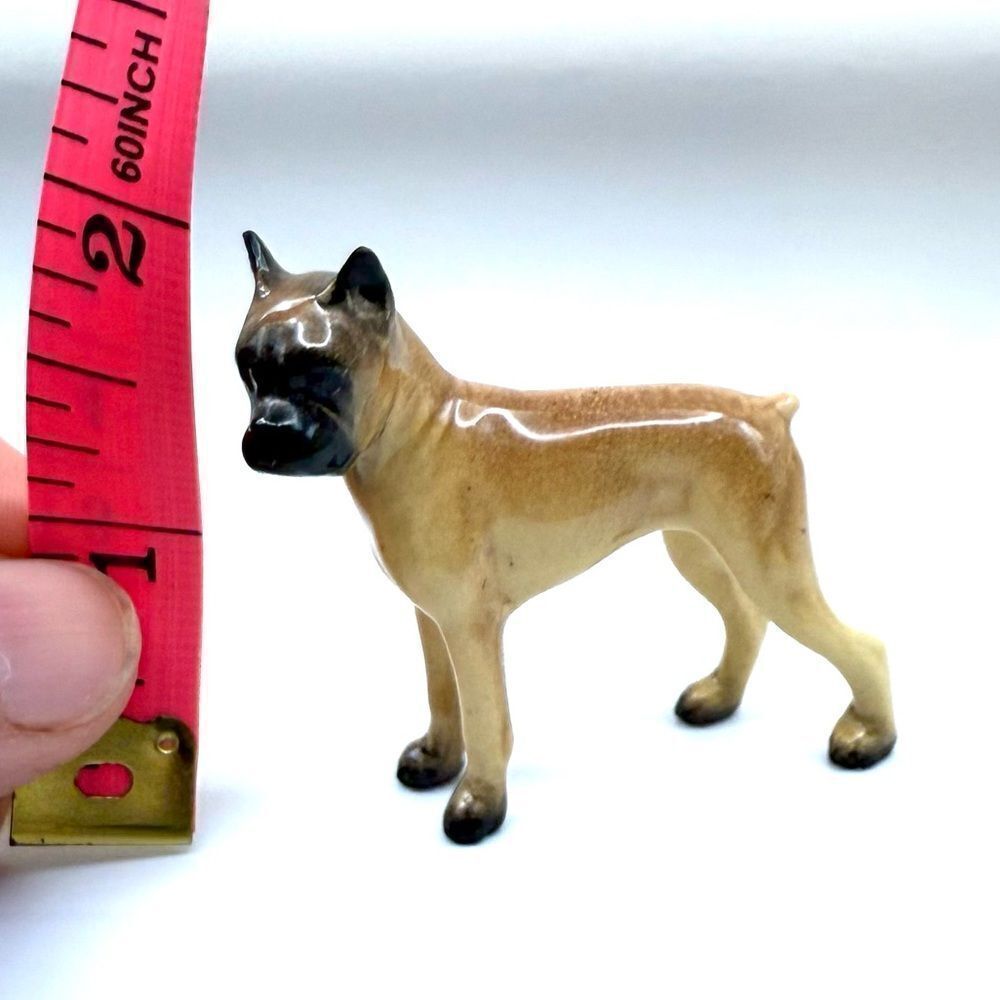 Vintage Miniature Retired Hagen-Renaker Brown Boxer Dog Figurine - Made In USA - Picture 6 of 6